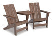 Emmeline Outdoor Adirondack Chairs with Tete-A-Tete Connector image